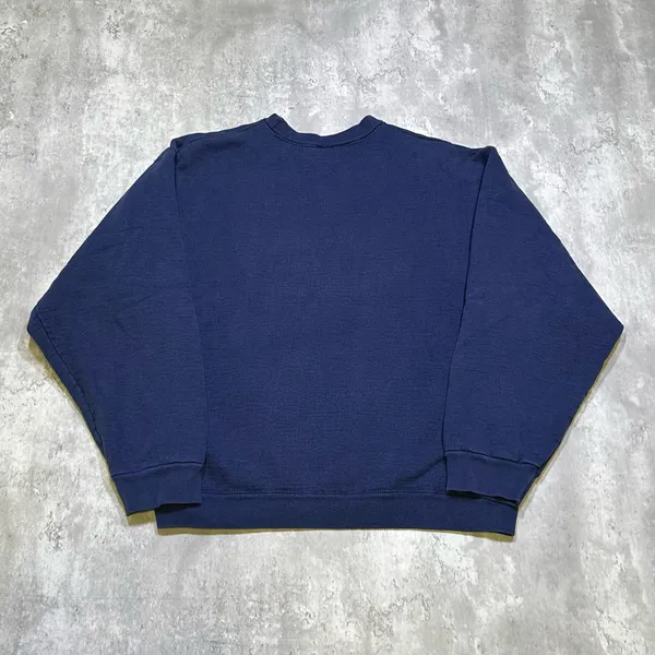 Fruit of the Loom Vintage Navy and White Penn State Heavyweight Cotton Crewneck Sweatshirt - Image 2