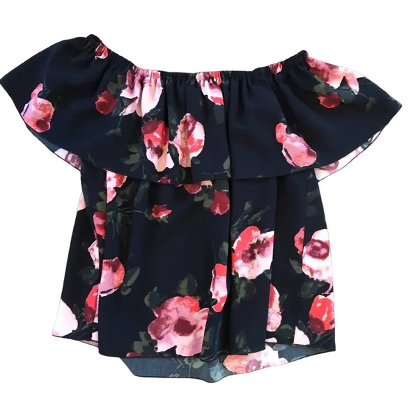 Aritzia Wilfred Promener Blouse Floral Ruffle Top - Image 2