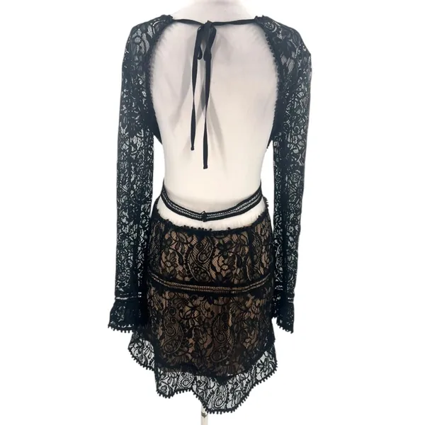 For‎ Love & Lemons Emerie Cutout Dress L - Image 5
