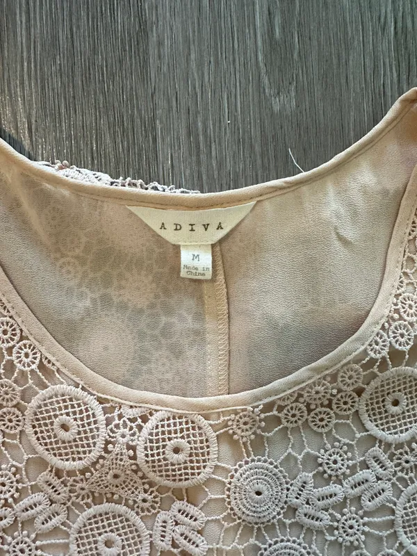 Adiva Peach Sleeveless Lace Top - Image 4