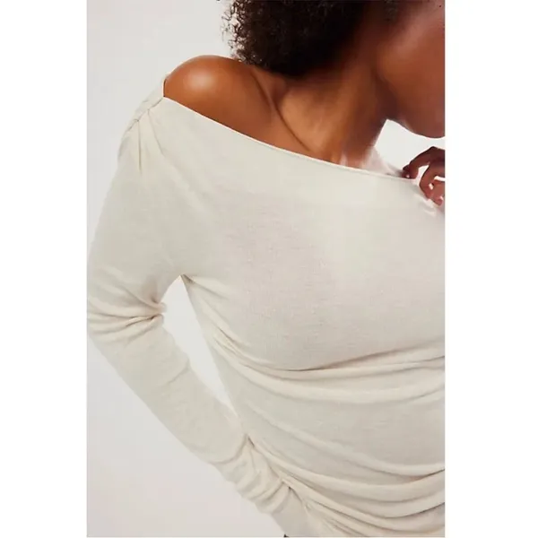 Free People Intimately Night We Met Long Sleeve Tee Seasalt Size S NWOT - Image 3