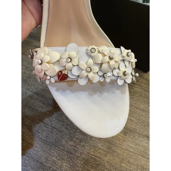 Kate Spade Paradisi Heeled Pump Dress Sandals Size‎ 8.5 NIB in Optic White - Image 8