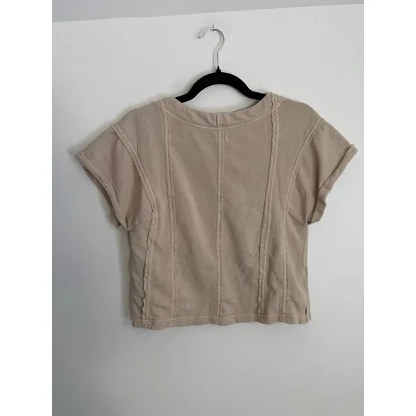 Pilcro Short Sleeve Seamed Sweatshirt size small - Image 3