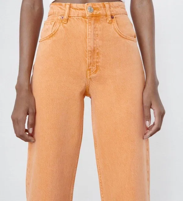 ZARA orange  mom jeans - Image 3