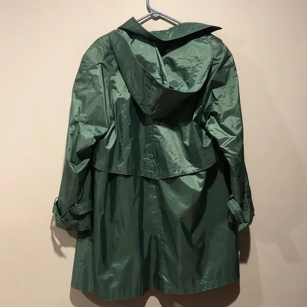 Vintage Ashton Cove Green Lightweight Trench Coat - Image 7