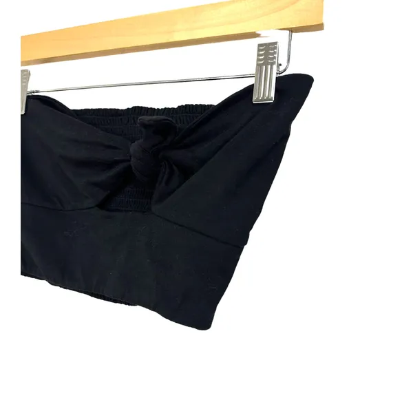 Aritzia Wilfred Daveney‎ cropped tie front tube top black size Small - Image 2