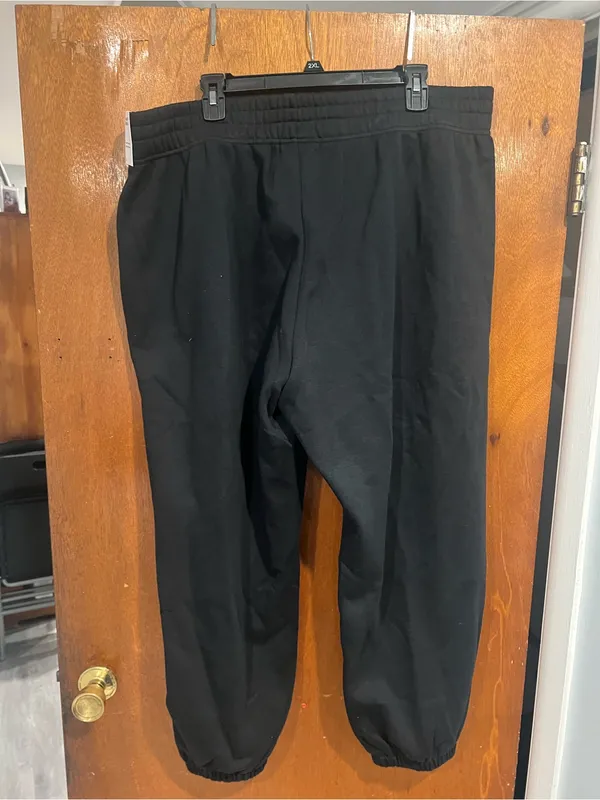 Nike Black Jogger Sweatpants with White Swoosh - Image 5