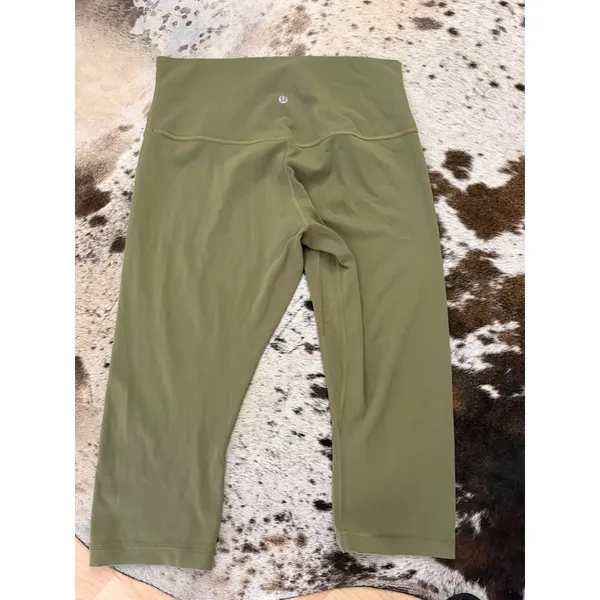 Lululemon Align High-Rise Crop 17" Bronze Green Size 10 - Image 3