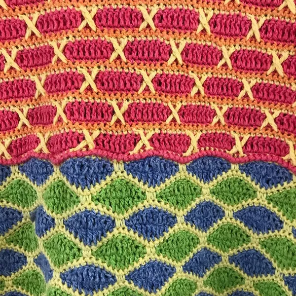 Susan Bristol Y2K 2000s Vintage Crochet patchwork Grandma cardigan sweater M - Image 9
