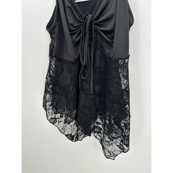 Avidlove Womens Y2K Black Lace Cami Top Fairy Grunge Handkerchief Hem - Image 4