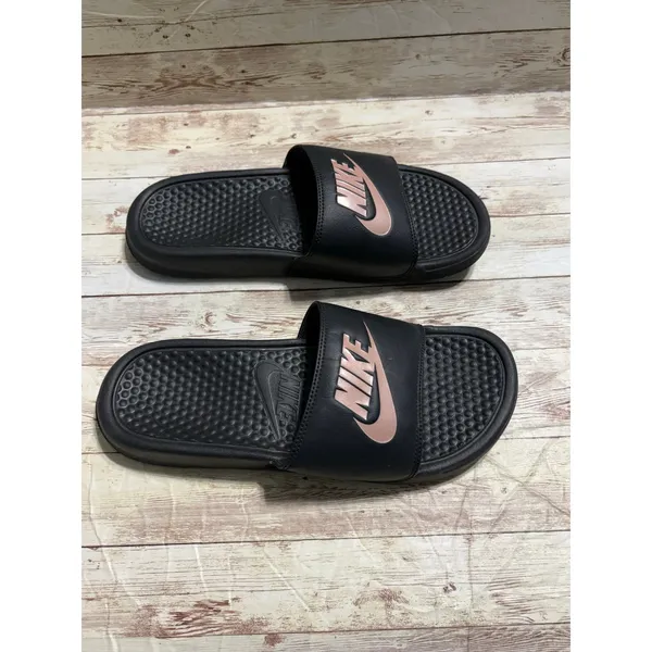 Nike Benassi JDI Slide Sandals Black Rose Gold Women's Size 9 Sandal Slip-On - Image 2
