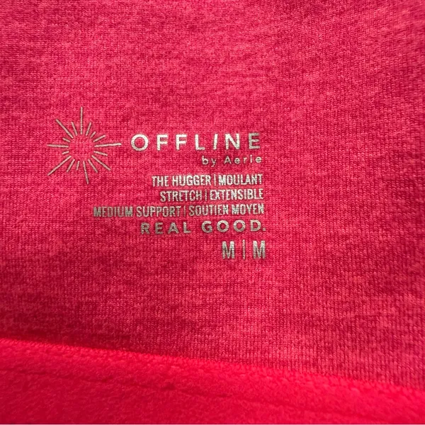 OFFLINE By Aerie The Hugger High-Neck Longline Sports Bra in Pink Size Medium - Image 7