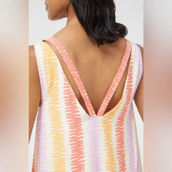 Compañía Fantástica Sleevelss Multicolor Dress V-Neck Colorful Playful Vacation - Image 2