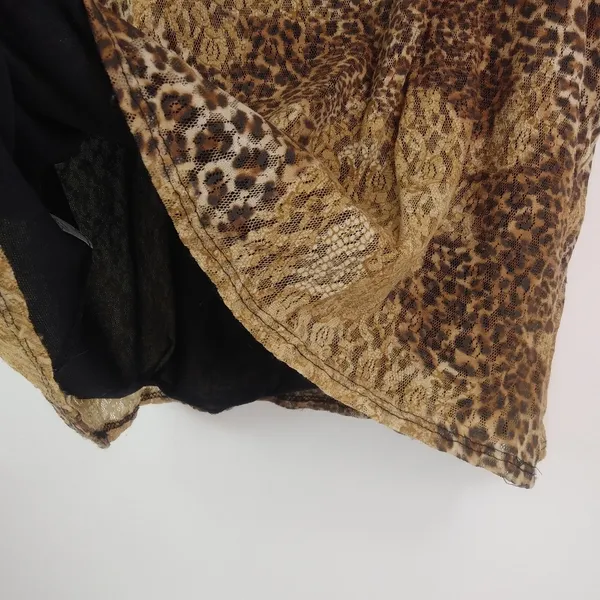 Bay Studio L Animal Print Golden Leopard Stretch Top - Image 3
