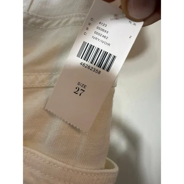 NWT Anthropologie White Cargo Pants NWT Sz. 27 - Image 2
