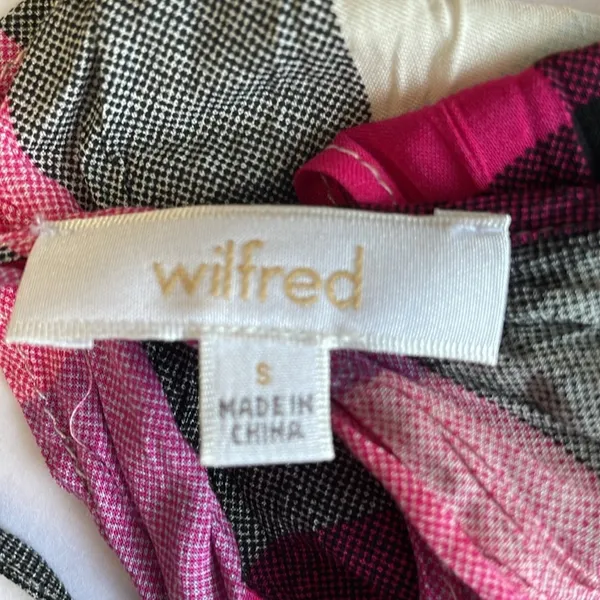 Wilfred Pink and Black Plaid Menton Blouse Tank Top - Image 5