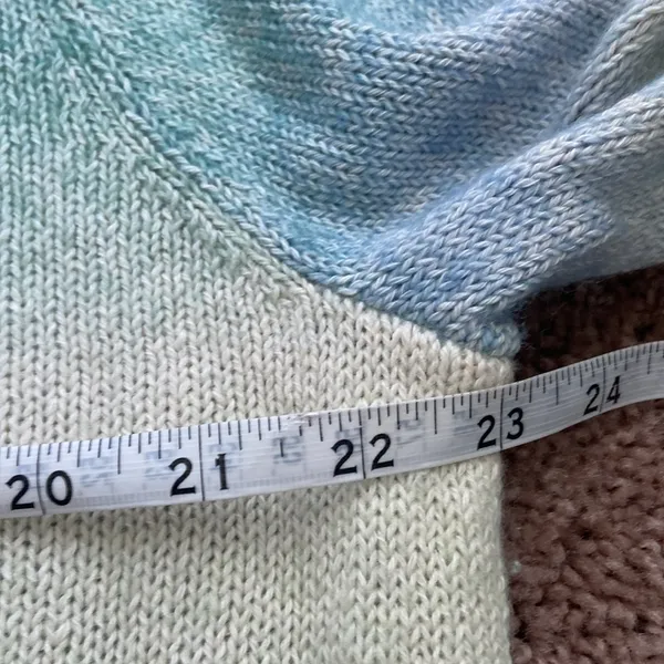 J. Crew Factory Space-dyed crewneck sweater (Sz XL) Blue & Green Ombré Cotton - Image 8