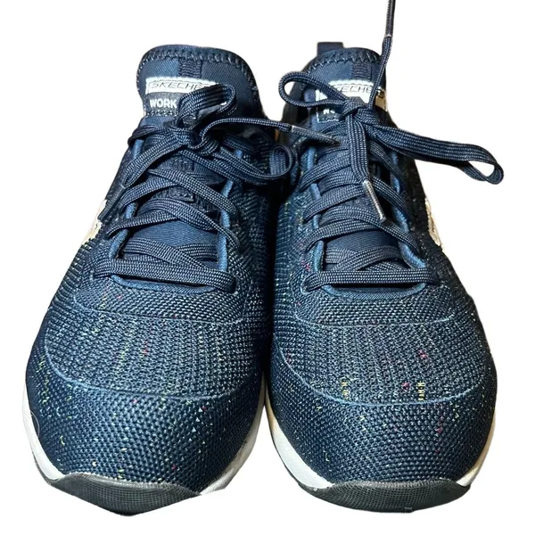 Skechers Womens Size 8 1/2 Work Shoes Steel Toe Safety Navy Blue Sneakers Safety - Image 3
