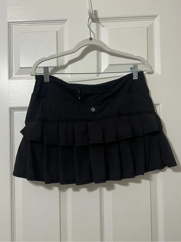 Lululemon Run Pace Setter Skirt Black Size 8 - Image 5