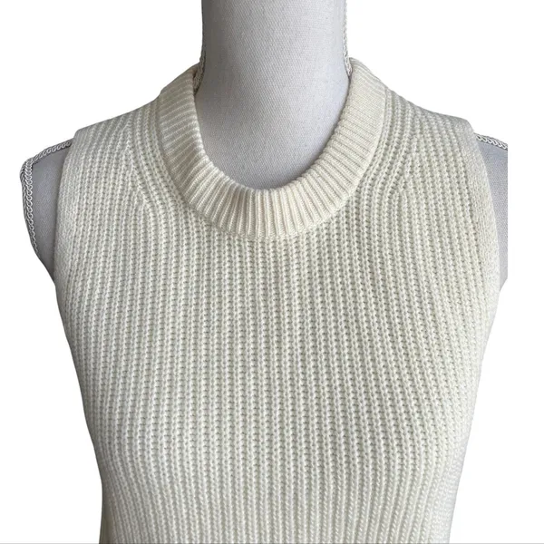 J.Crew cream sleeveless knit sweater tank NEW coastal timeless minimalist - Image 2