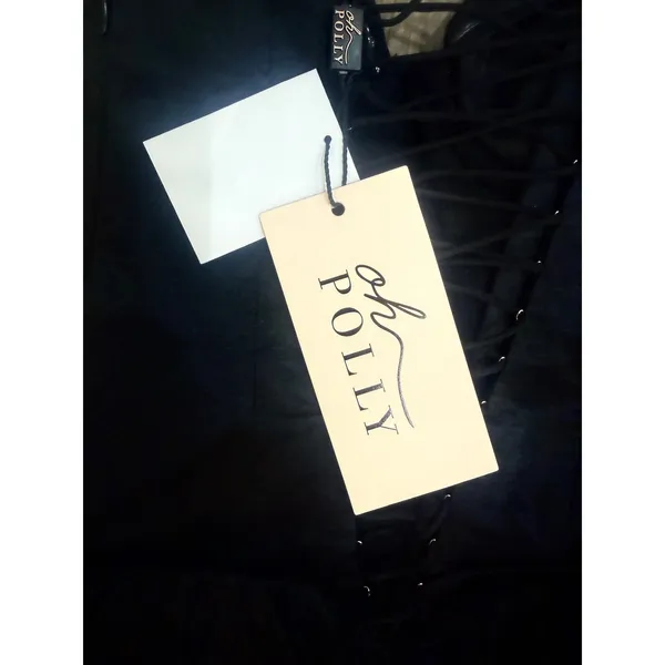Oh‎ Polly Laela Satin Bubble Hem Corset Mini Dress – Black Sz 0 NWT - Image 9
