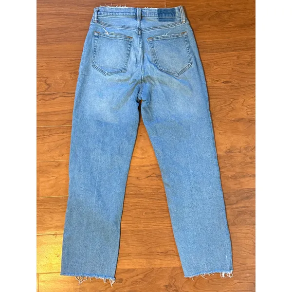 Abercrombie & Fitch Curve Love Ultra High Rise Ankle Straight Jeans Light 27 - Image 8