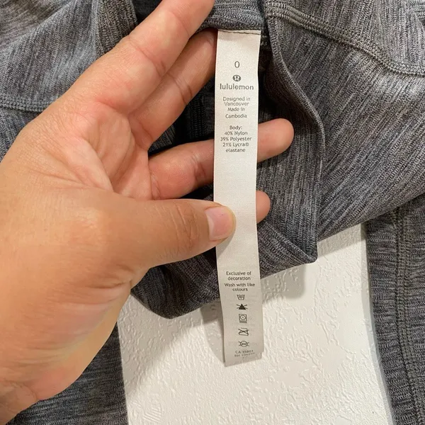 Lululemon Leggings Size 0 Heathered Gray High Rise Full Length Yoga Pants - Image 5
