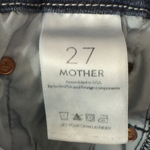 1303 | Mother High Waisted Looker Crop Bake Sale Brawl Jeans Blue Womens 27 - Image 7