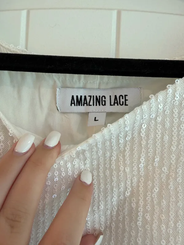 Amazing Lace White sequin dress - Image 2