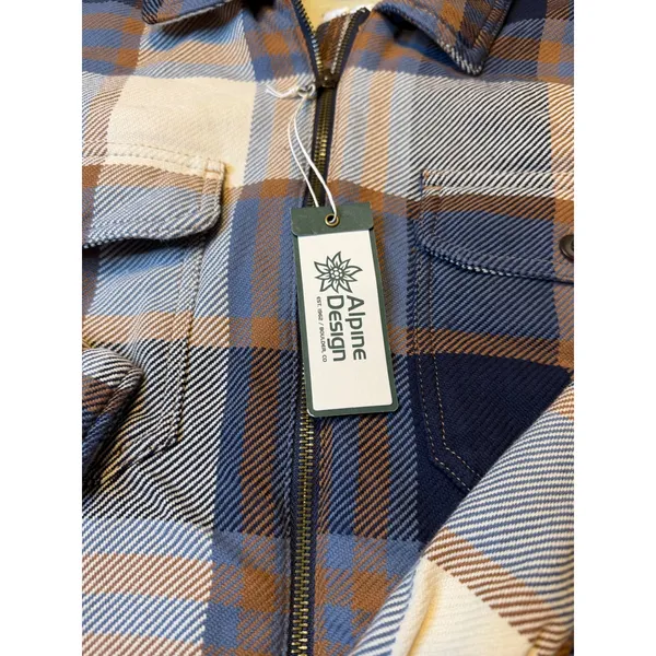 Alpine Design Women's sherpa Lined flannel Jacket Plaid Zip Front M NWT‎ - Image 2