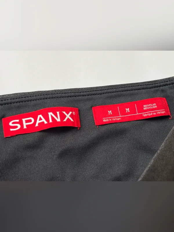 Spanx fleece LINED faux leather leggings black NEW medium - Image 10