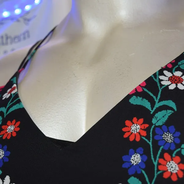 Xhilaration Spaghetti Strap Dress, Floral Pattern on Black Size XL - Image 10
