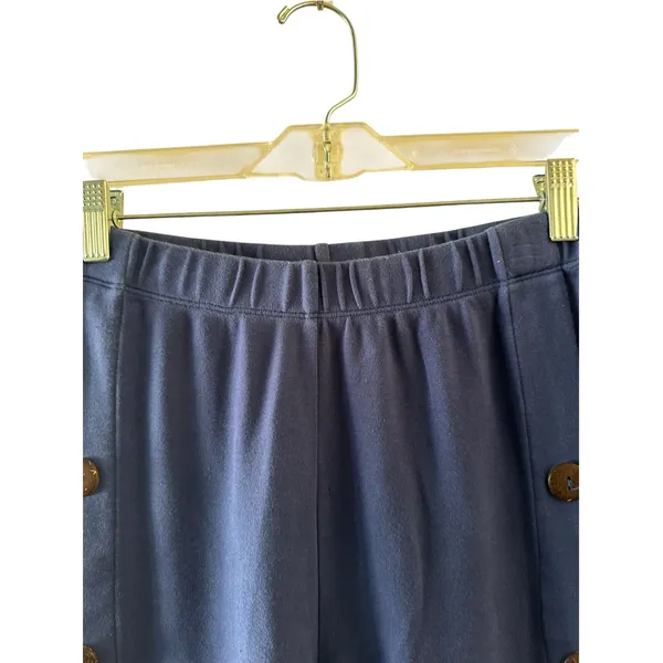 Appleseed's Blue Button Detail Wide Leg Dress Pants Women Sz S - Image 7