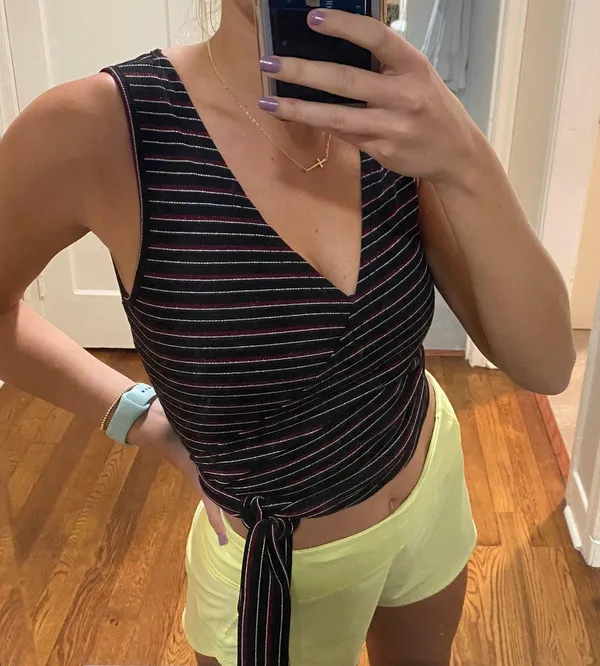 superdown Mina Rib Wrap Top - Image 3