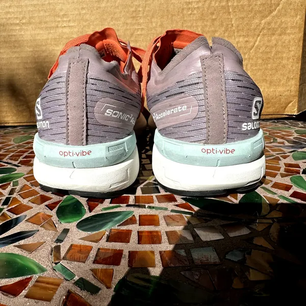 Salomon Sonic 3 Accelerate Road Running Shoes Lightweight Gray Orange 7 - Image 5