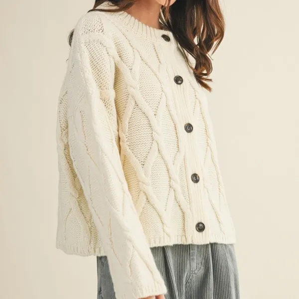 NWOT Mustard Seed Maggie Cable Knit Cardigan - Image 2