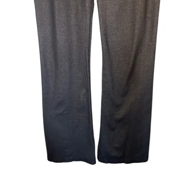 Lululemon Gray Black Wide Leg Flared Athletic Running Lounge Pants Women Sz 6 - Image 4