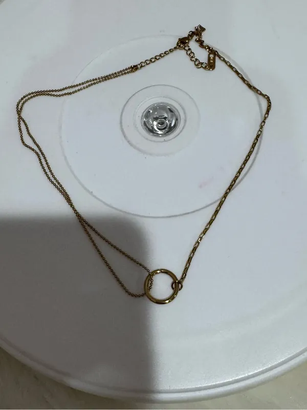 Round Pendant Stainless Steel Necklace - Image 3