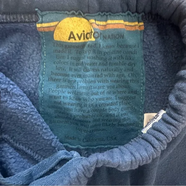 Aviator Nation Stripe Sweatpants in Ocean Blue with Red, Orange, Yellow Large - Image 6