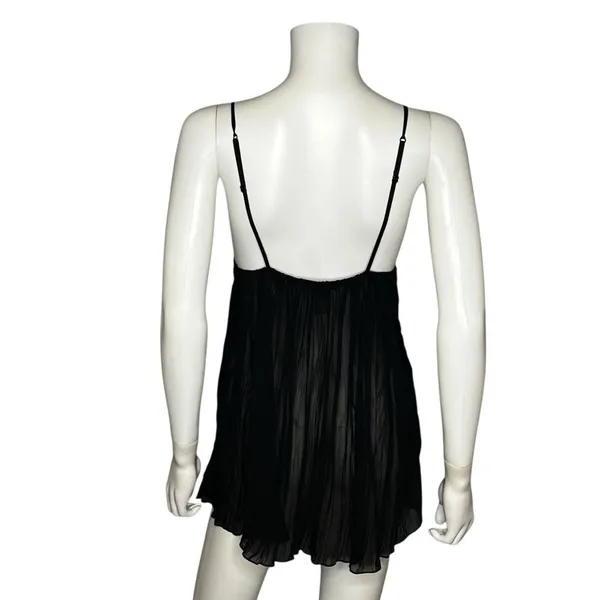 Victoria’s Secret Black Lace Satin Bow Babydoll Slip Dress Y2K Lingerie Flowy M - Image 3