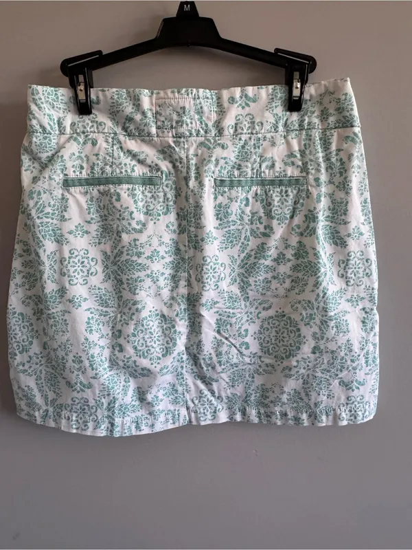 Aventura‎ Organic Cotton Printed Skort Size 4 Mint Green White - Image 3