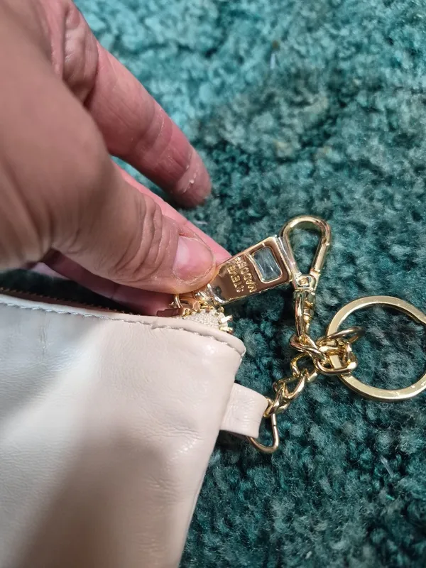 Steve Madden Leather Coin Purse Keychain - Image 4