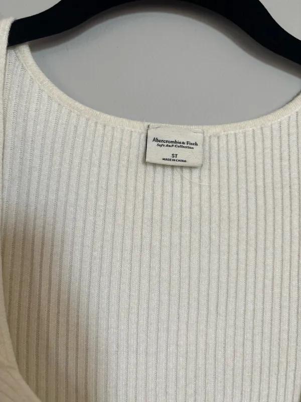 Abercrombie & Fitch Cream Long Sleeve Dress - Image 2