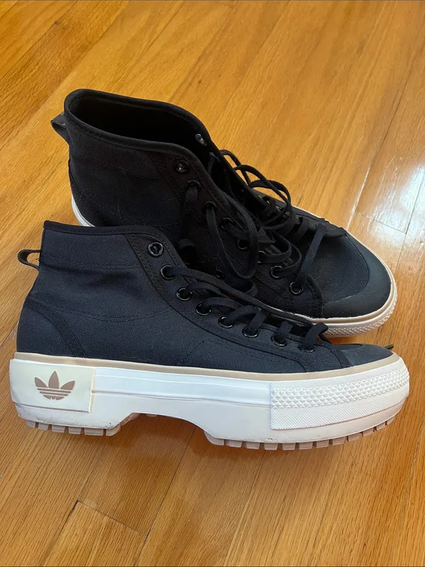 Adidas Nizza Trek Black cheetah print Canvas Platform Sneakers - Image 2