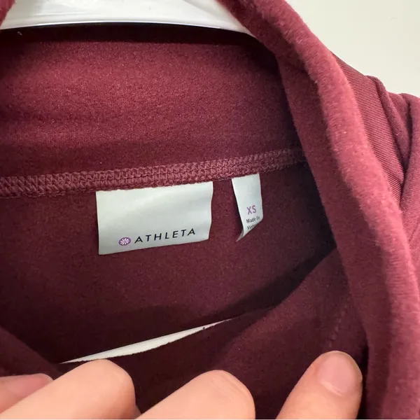 Athleta Maroon Hoodie Sweatshirt - Image 4