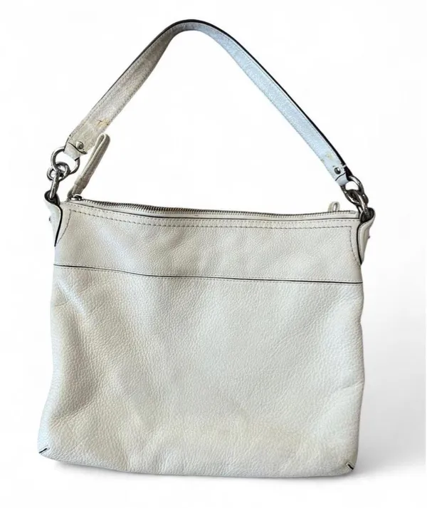 Coach White Perri soft pebble leather shoulder bag - Image 2