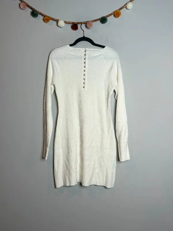 NWT Universal Thread white ribbed sweater dress - Image 2