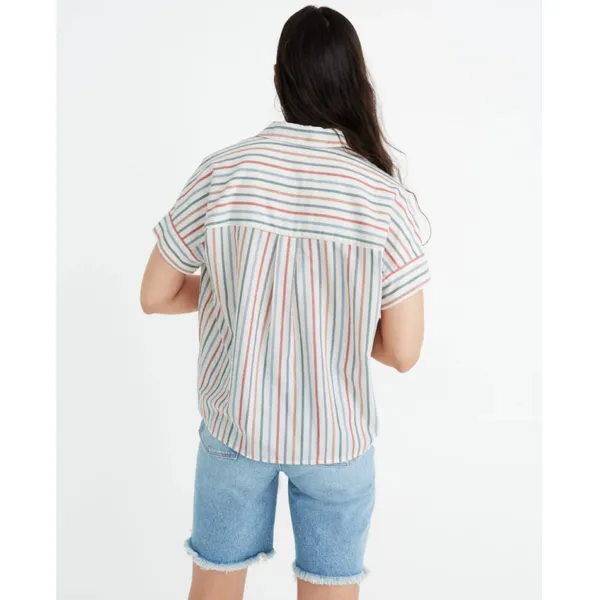 Park Popover Shirt in Rainbow Stripe - Image 3