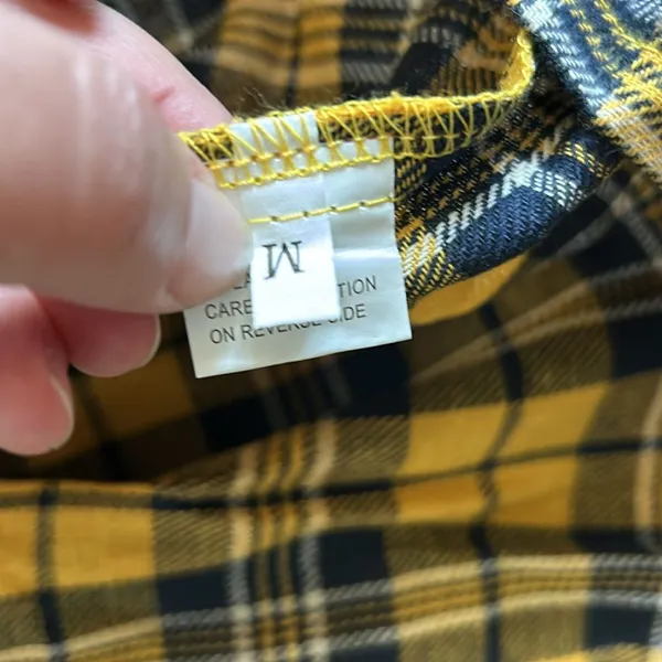 Plaid pleated skirt Yellow Size M - Image 3