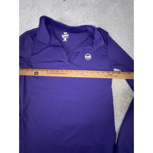 Veil Spark 1/4 Zip Purple Pullover 100 Polyester Long Sleeve Activewear womans M - Image 4